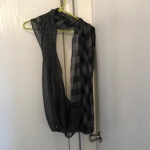 Two patterned infinity scarf